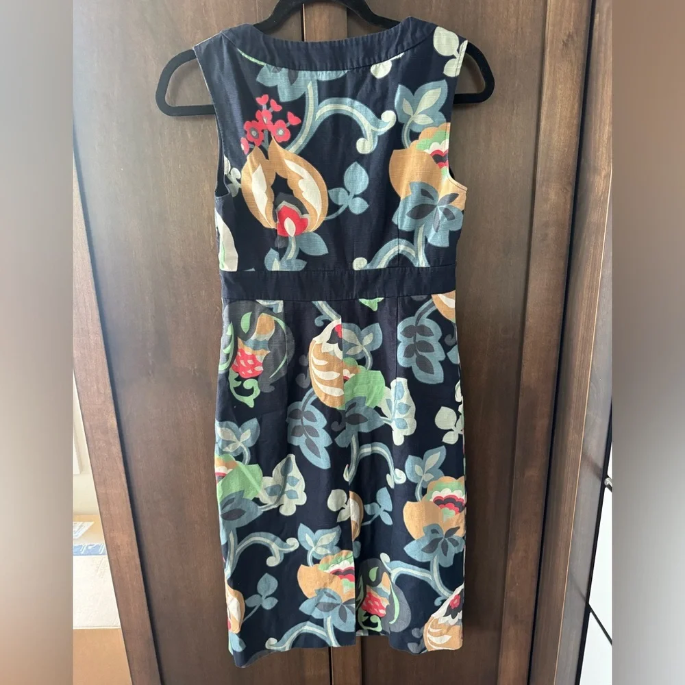 Boden Floral Print Sleeveless Dress size 4 R - Picture 4 of 8